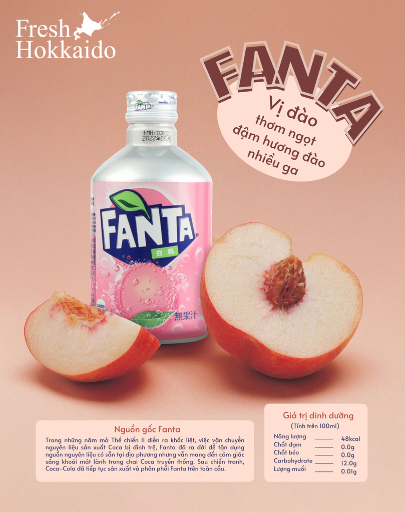 Fanta Nhật Bản - Fanta Đào - Chai 300ml