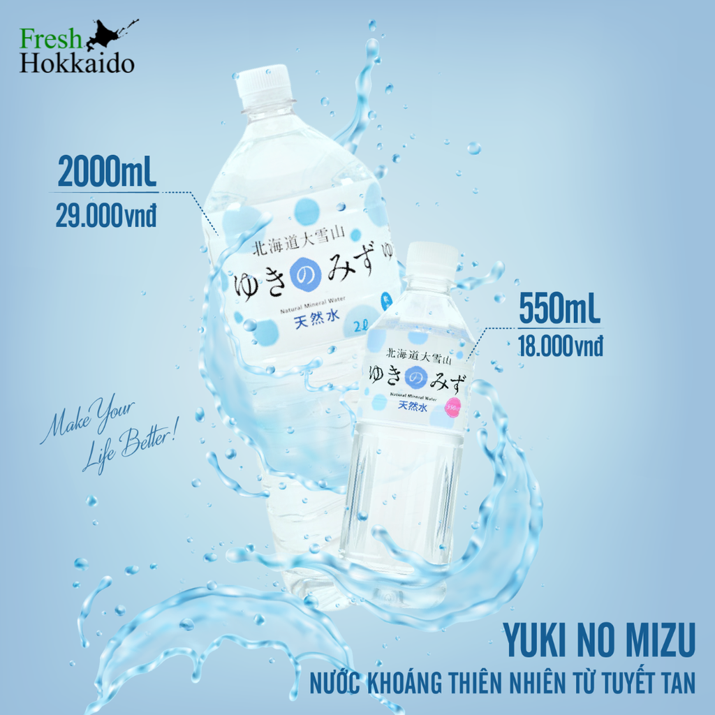 Nước khoáng thiên nhiên Yuki no Mizu - Chai 550ml