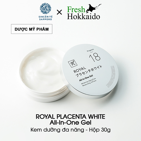 [Sincérité] Kem dưỡng da đa năng Royal Placenta White All-in-one Gel 6 trong 1 - Hộp 30g