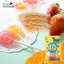 Kẹo mút Unimat Riken - Xanh (Canxi)/Vàng (DHA) - Gói 10 que