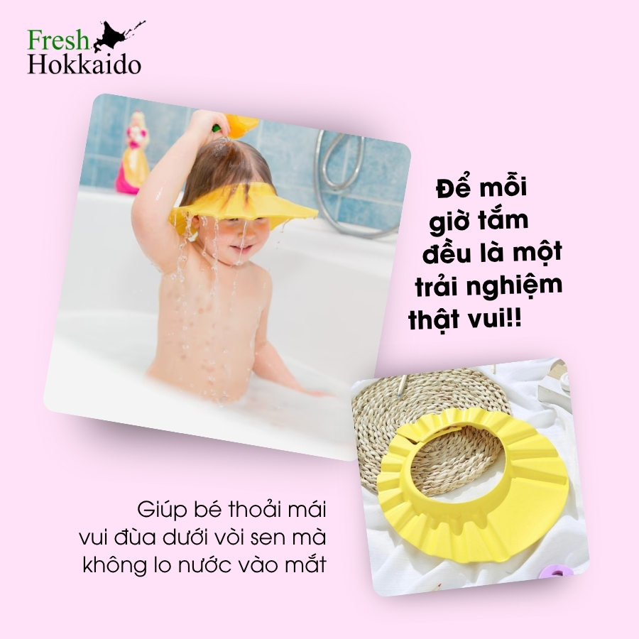 Mũ chụp gội đầu Okazaki - Cho bé từ 3 ~ 6 tuổi