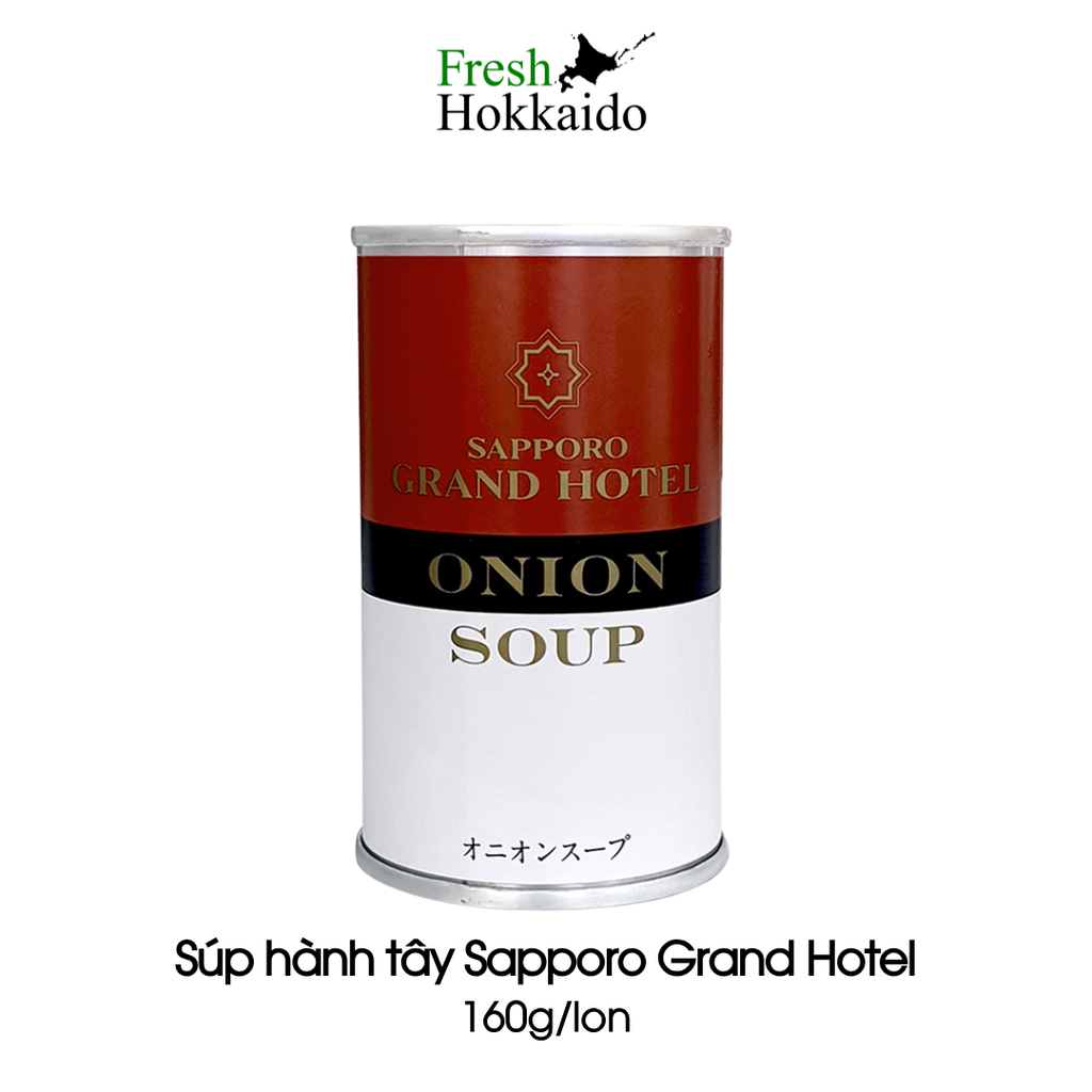 Súp đóng hộp từ Sapporo Grand Hotel 3 vị hành tây - Lon 160g