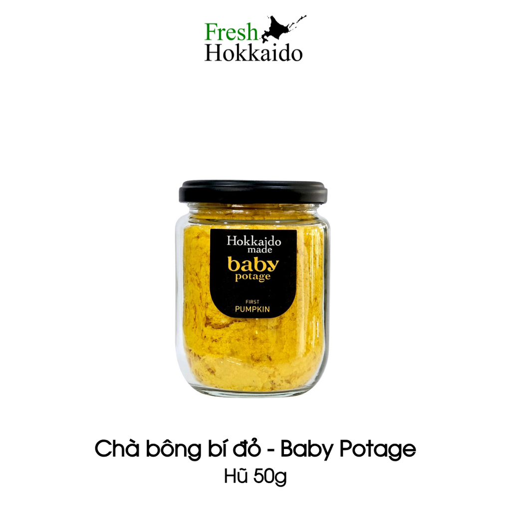 Hokkaido Made Baby Potage - Chà bông bí đỏ - Hũ 50g