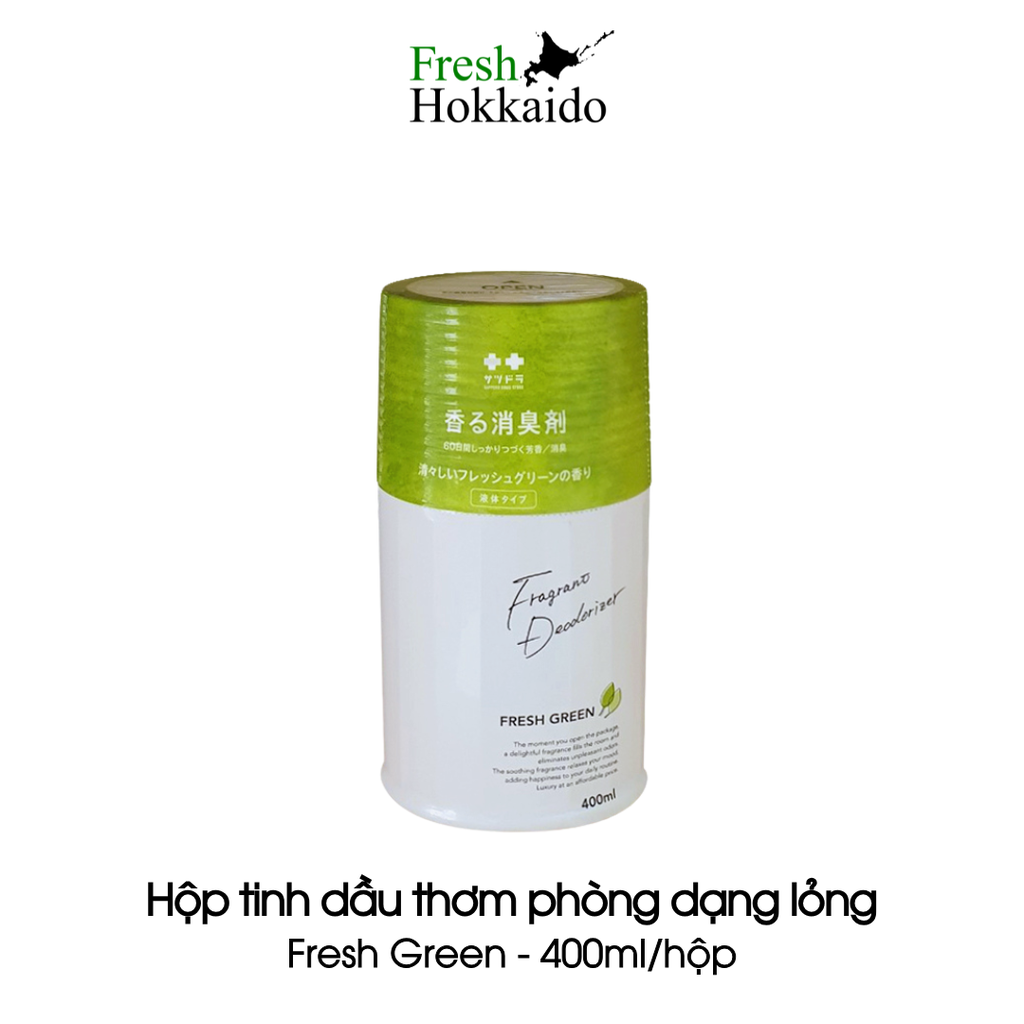 [SATSUDORA] Hộp tinh dầu thơm phòng dạng lỏng – Fresh Green – Hộp 400ml