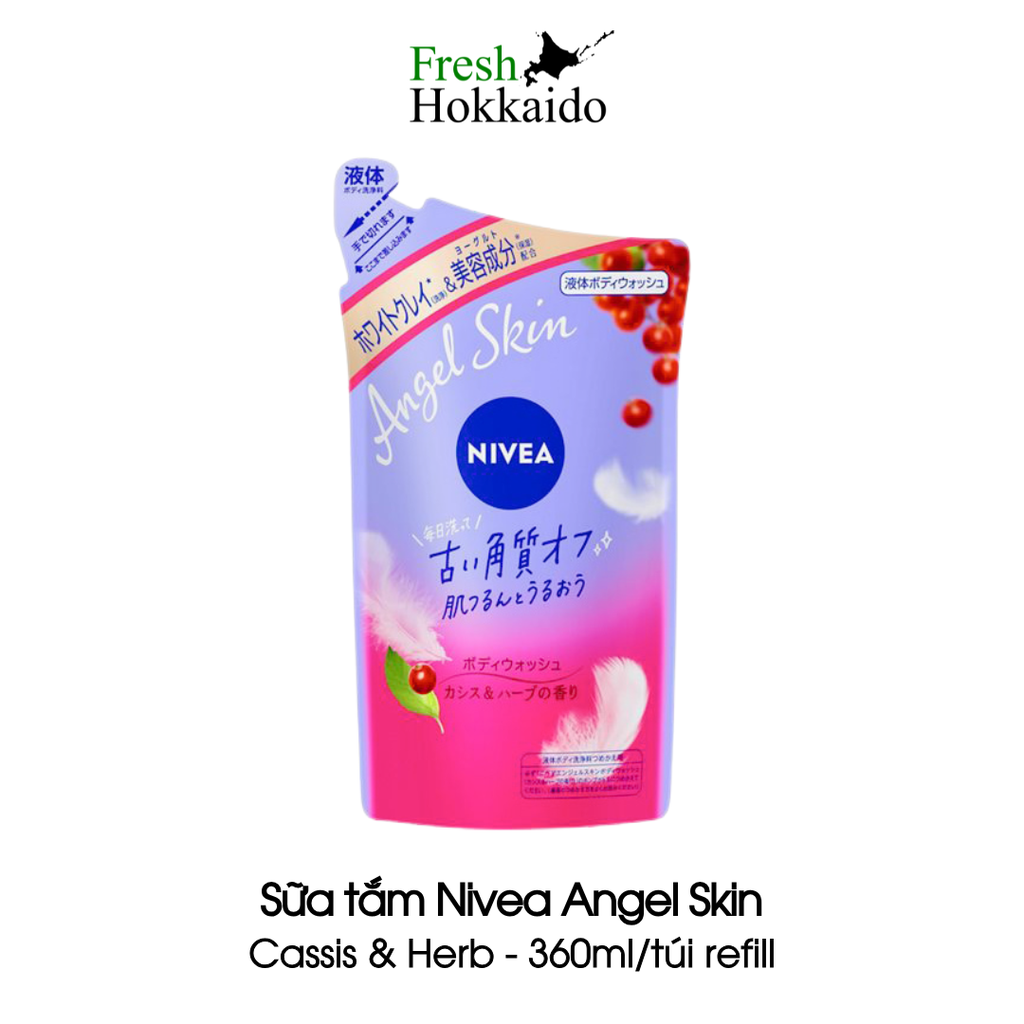 Sữa tắm Nivea Angel Skin - Cassis & Herb - Túi 360ml