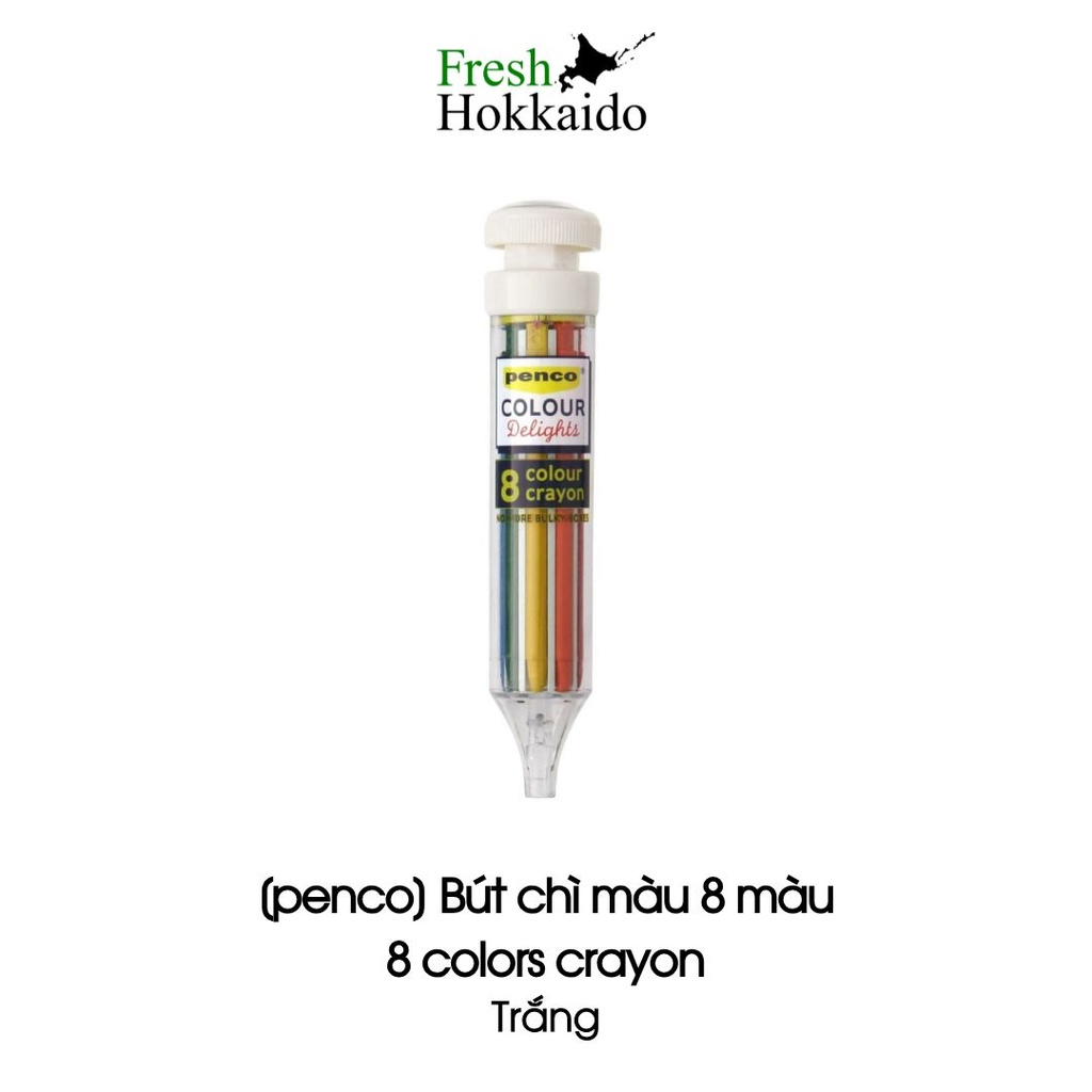 [penco] Bút chì màu 8 màu sáp - 8 colors crayon