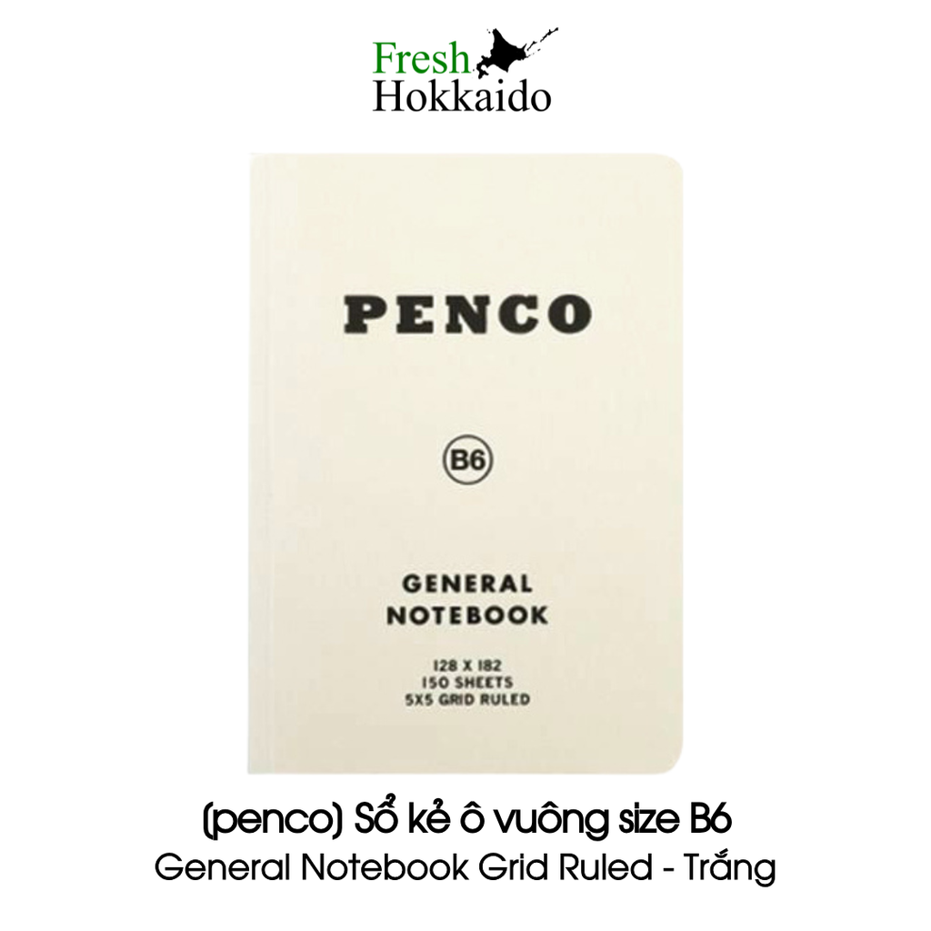 [penco] Sổ B6/B7/A7 56/104/152 tờ kẻ ô - Grid Ruled General Notebook
