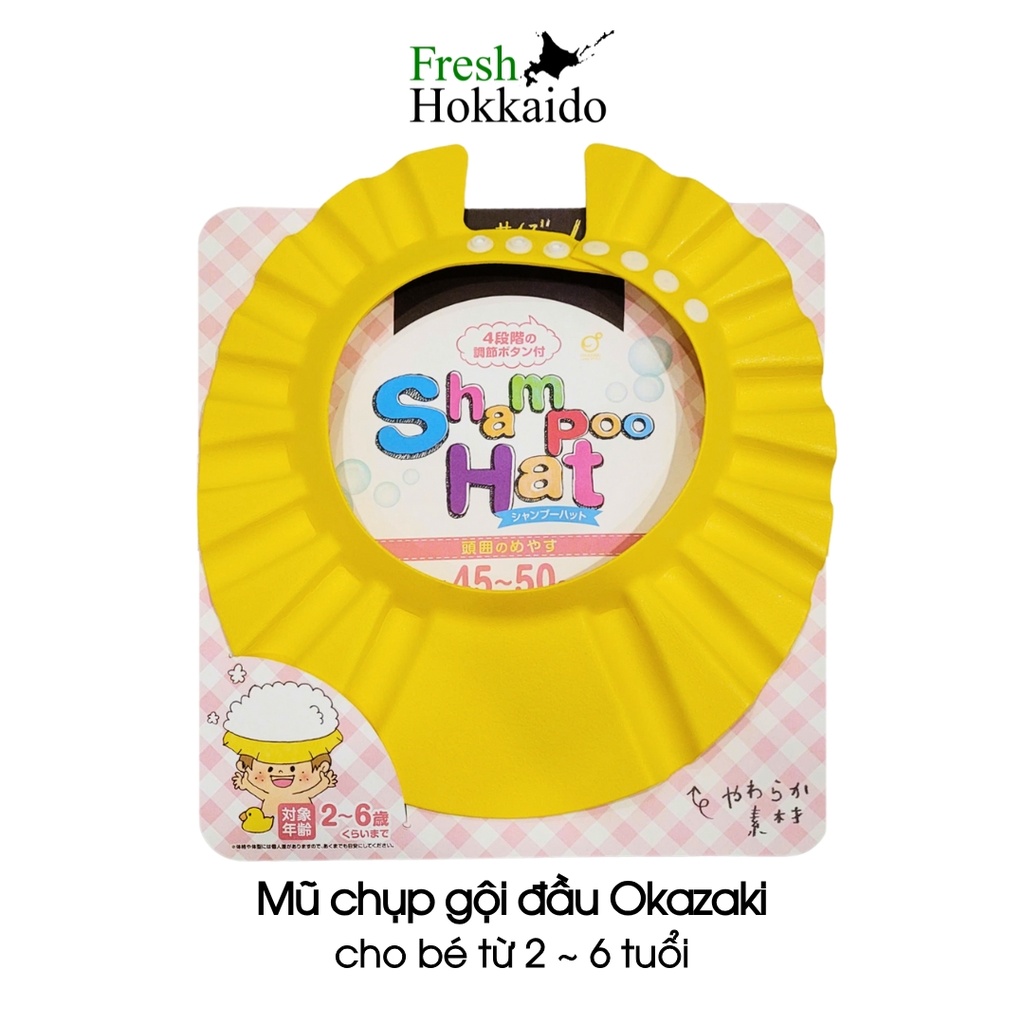Mũ chụp gội đầu Okazaki - Cho bé từ 3 ~ 6 tuổi