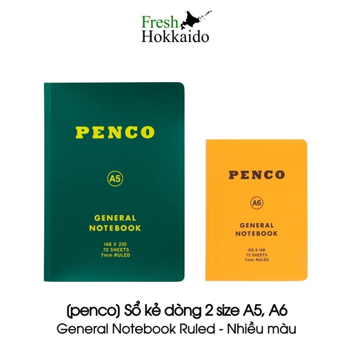 [penco] Sổ kẻ dòng các size A5/A6 - General Notebook Ruled